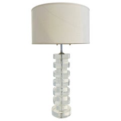Lucite and Chrome Table Lamp by Karl Springer, c. 1970's