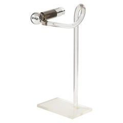 Tischlampe aus Lucite und Chrom von Peter Hamburger für Knoll – USA 1970er Jahre