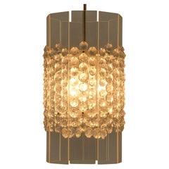 Lucite and Cut Glass Pendant