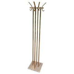 Lucite and Gild Brass Modernist Coat Rack, circa 1970