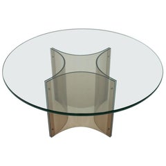 Lucite and Glass Coffee Table, 1960s
