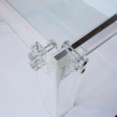 Lucite and Glass Coffee Table