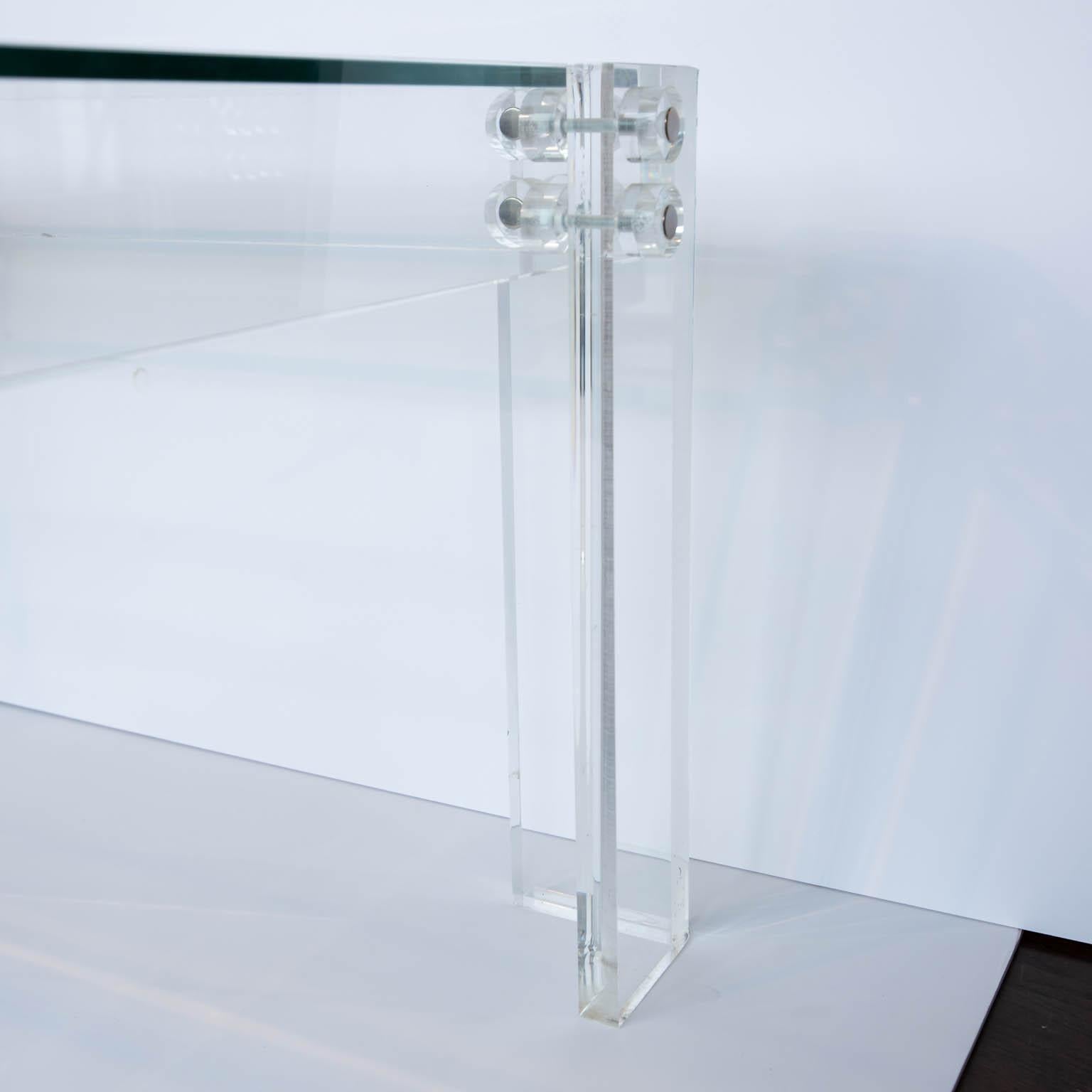 lucite coffee table