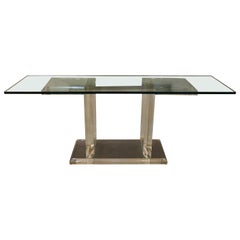 Lucite and Glass Console