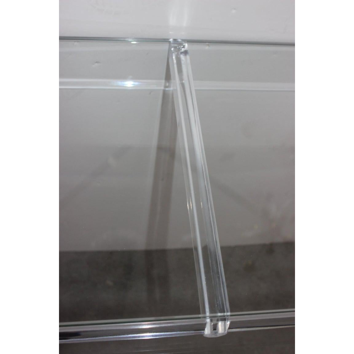 Lucite and Glass Console Table  For Sale 5