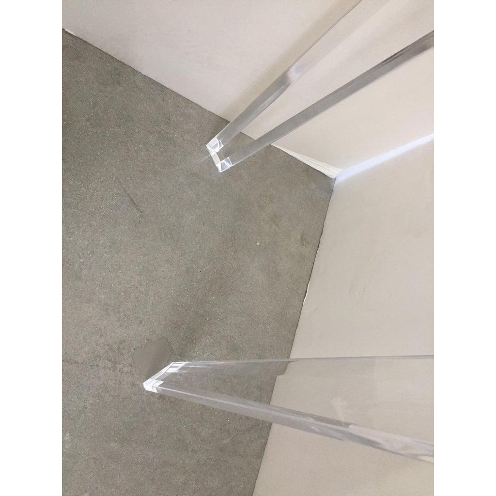 Lucite and Glass Console Table  For Sale 1