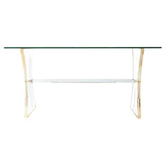 Used Lucite and Glass Console Table, ca. 1980