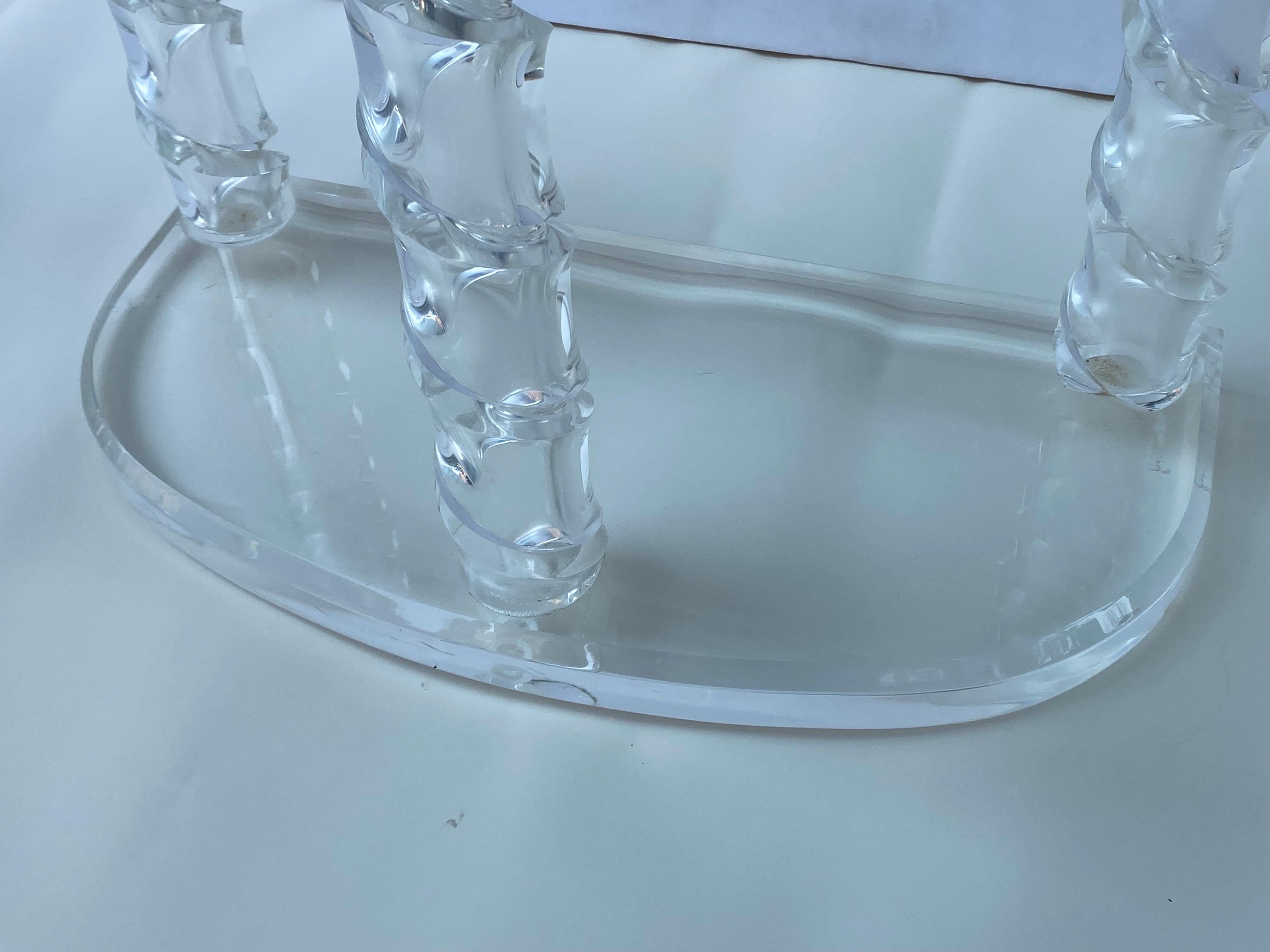 Lucite and Glass Console Table 5