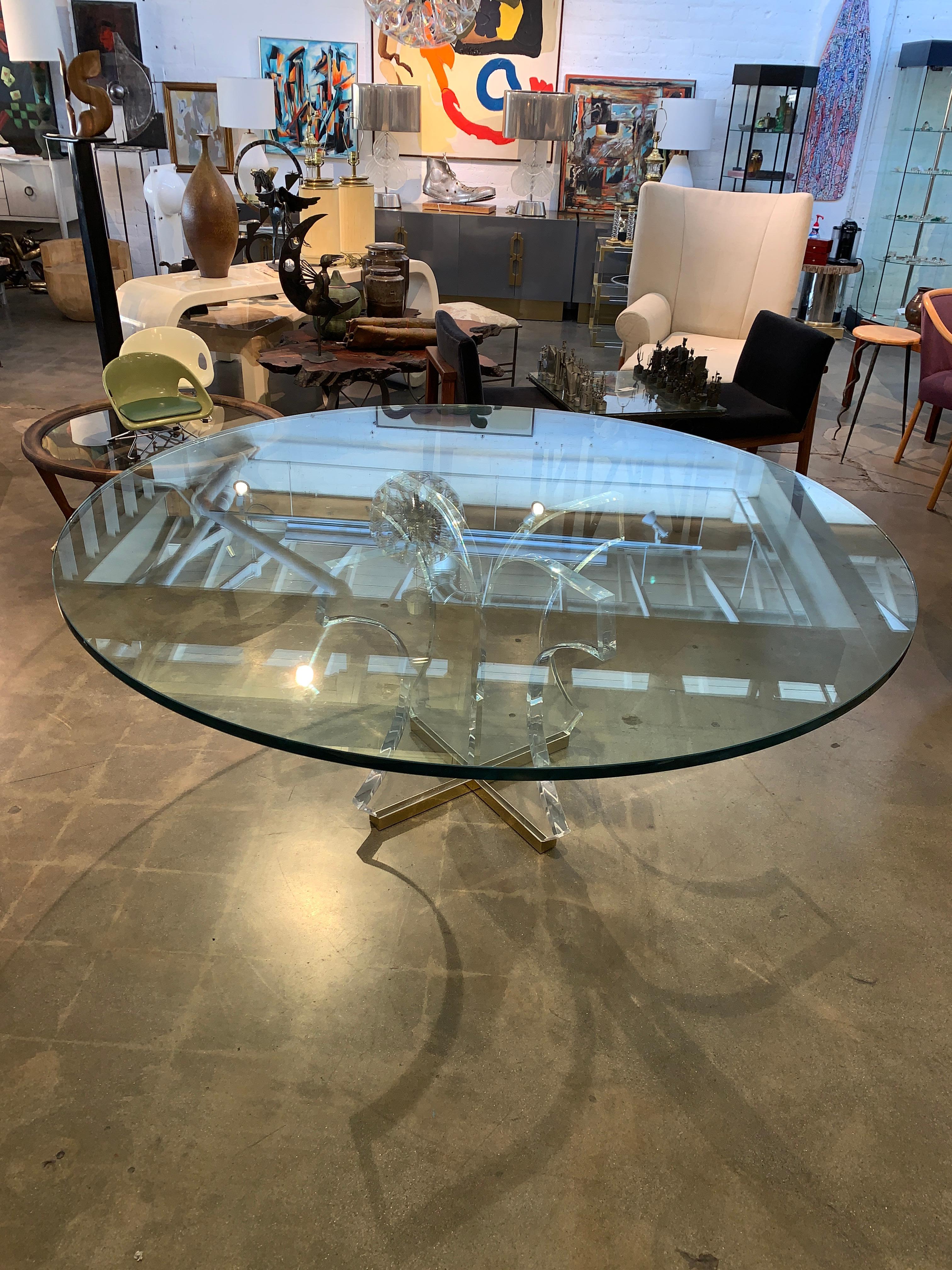 Lucite Glass Dining Table 8