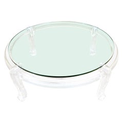 Lucite And Glass “Floating” Top Low Table