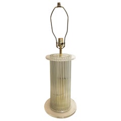 Vintage Lucite and Glass Rod Lamp Attributed to Gaetano Sciolari, circa 1970
