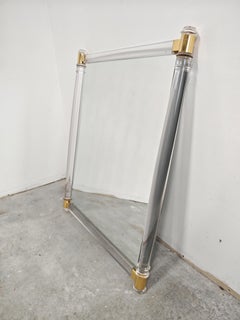 Lucite und vergoldeter Spiegel von Charles Hollis Jones, USA, 1970er Jahre