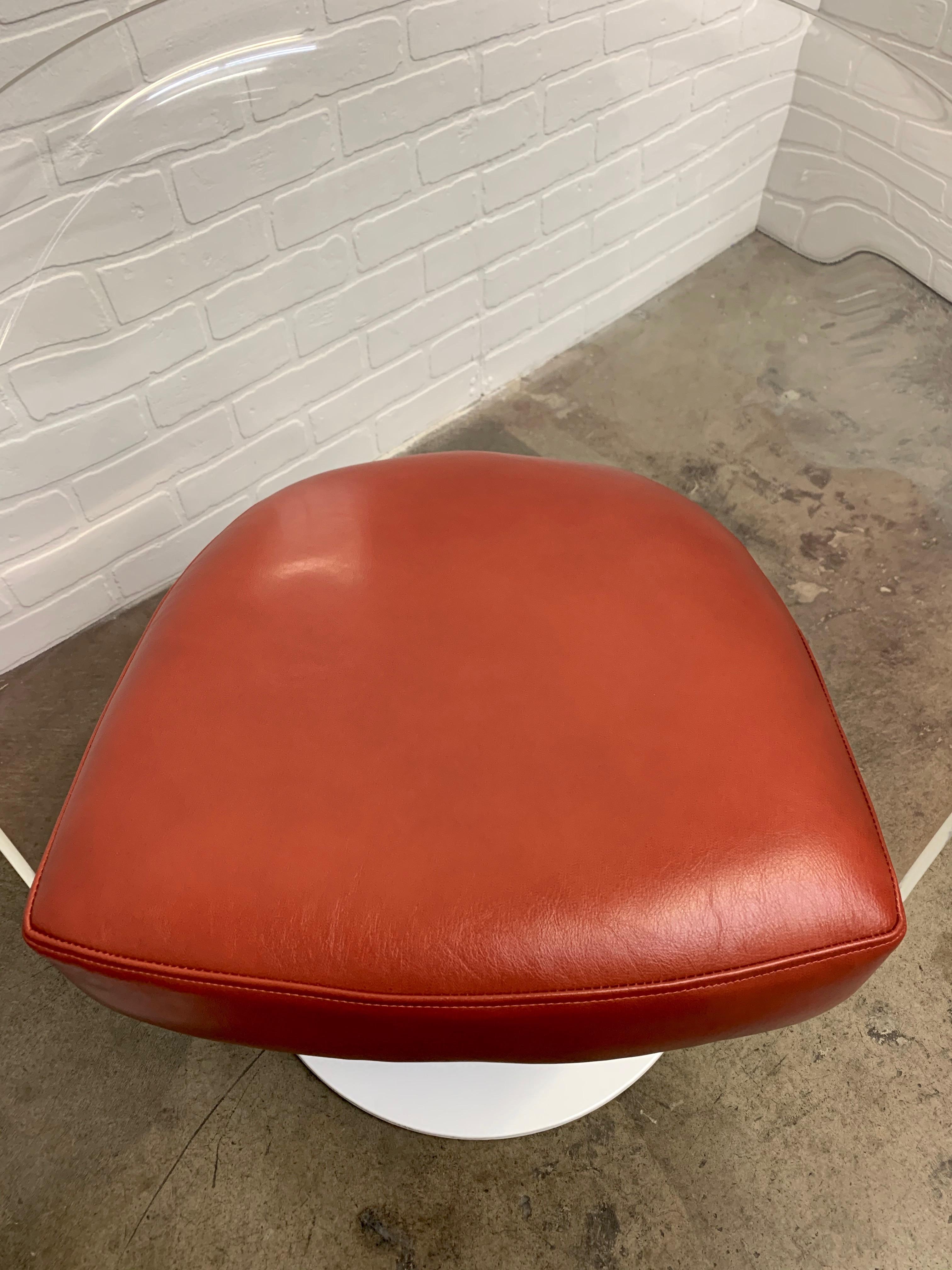 Lucite and Leather Space Age Chairs For Sale 10