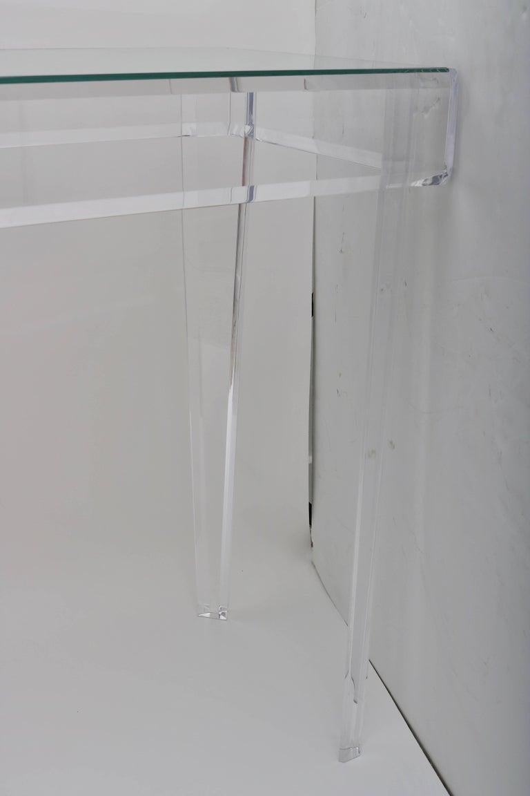American Lucite and Mirror Console by Iconic Snob Galeries