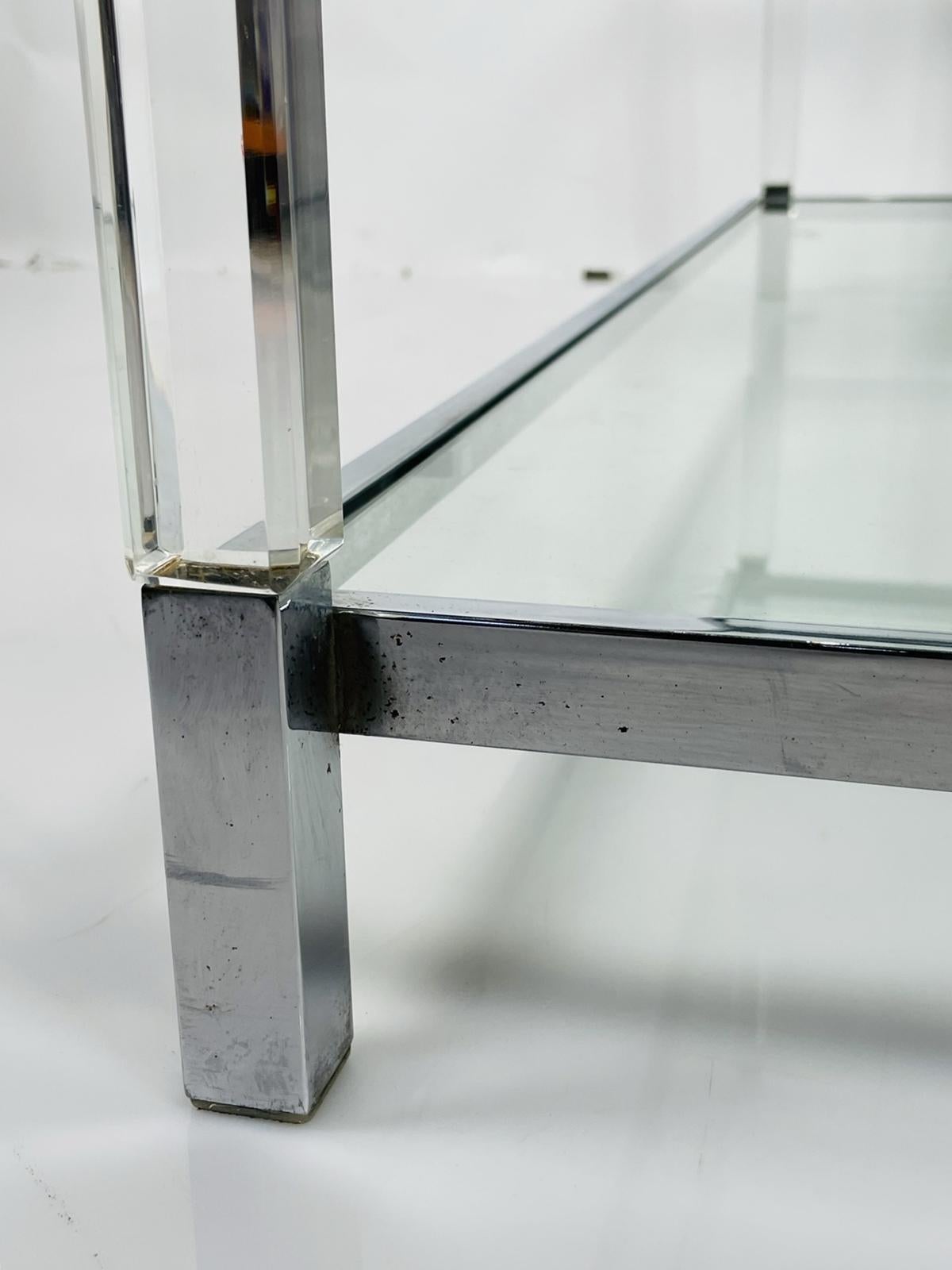 Lucite and Nickel Etagere by Charles Hollis Jones from the Metric Collection For Sale 9