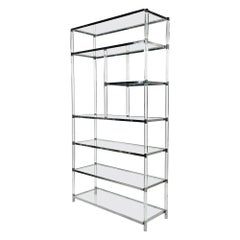 Etagère en plexiglas et nickel de Charles Hollis Jones de la Collection Metric