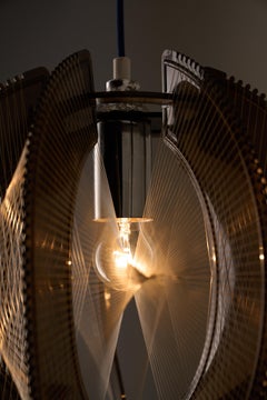 Lucite and Nylon String Pendant by Paul Secon for Sompex, 1970s