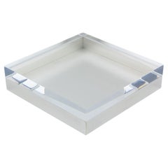 Lucite and Silver Plate Large Modernist Box, circa 1970