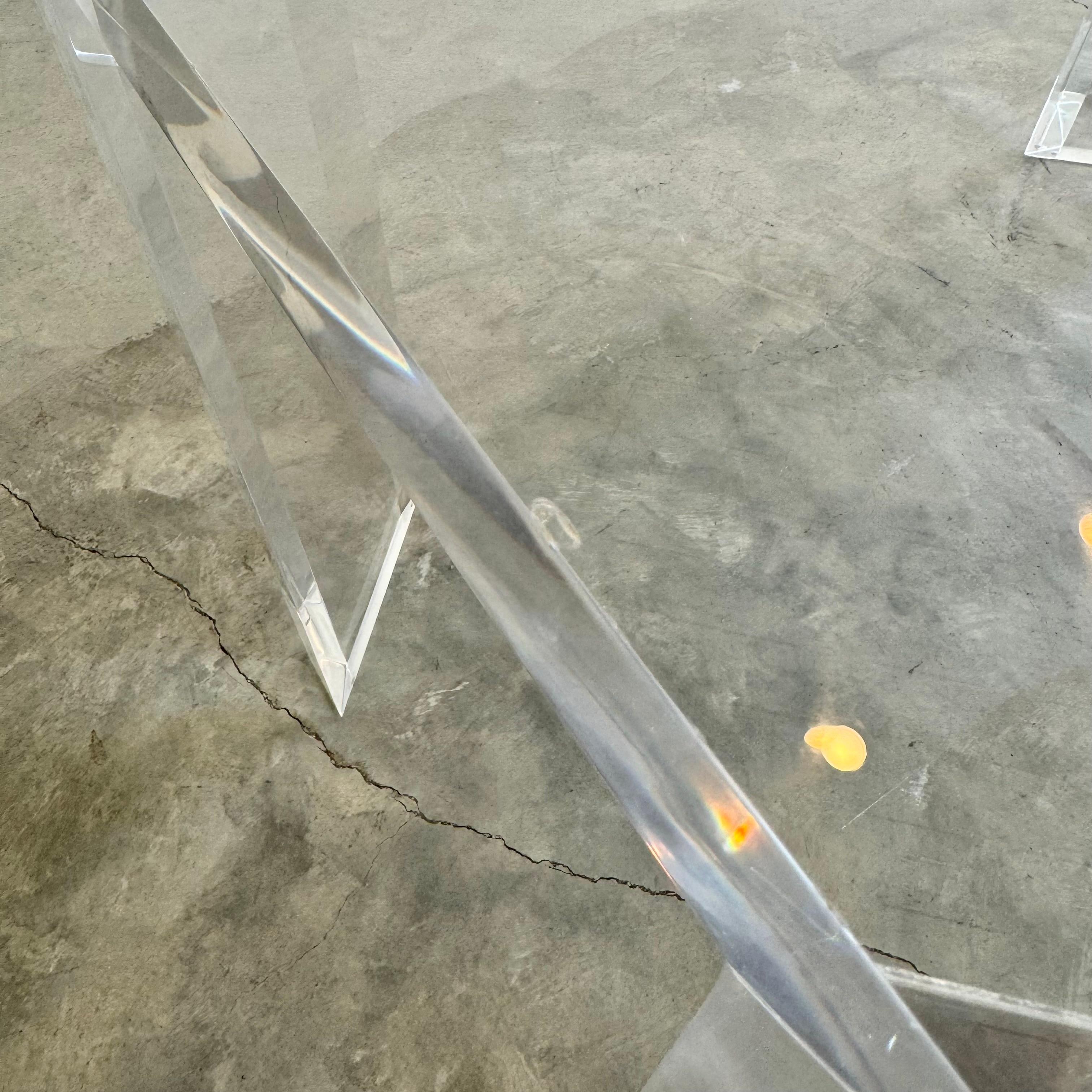 Lucite and Suede Backgammon Table, 1980s USA 6