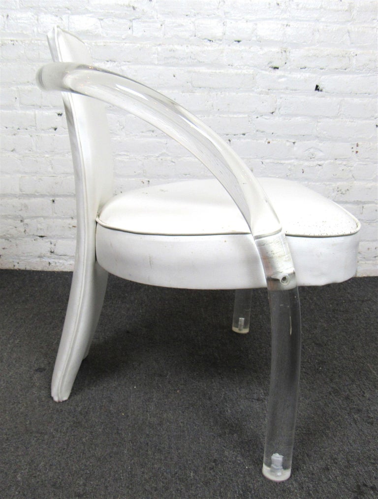 Lucite Arm Chair For Sale at 1stDibs
