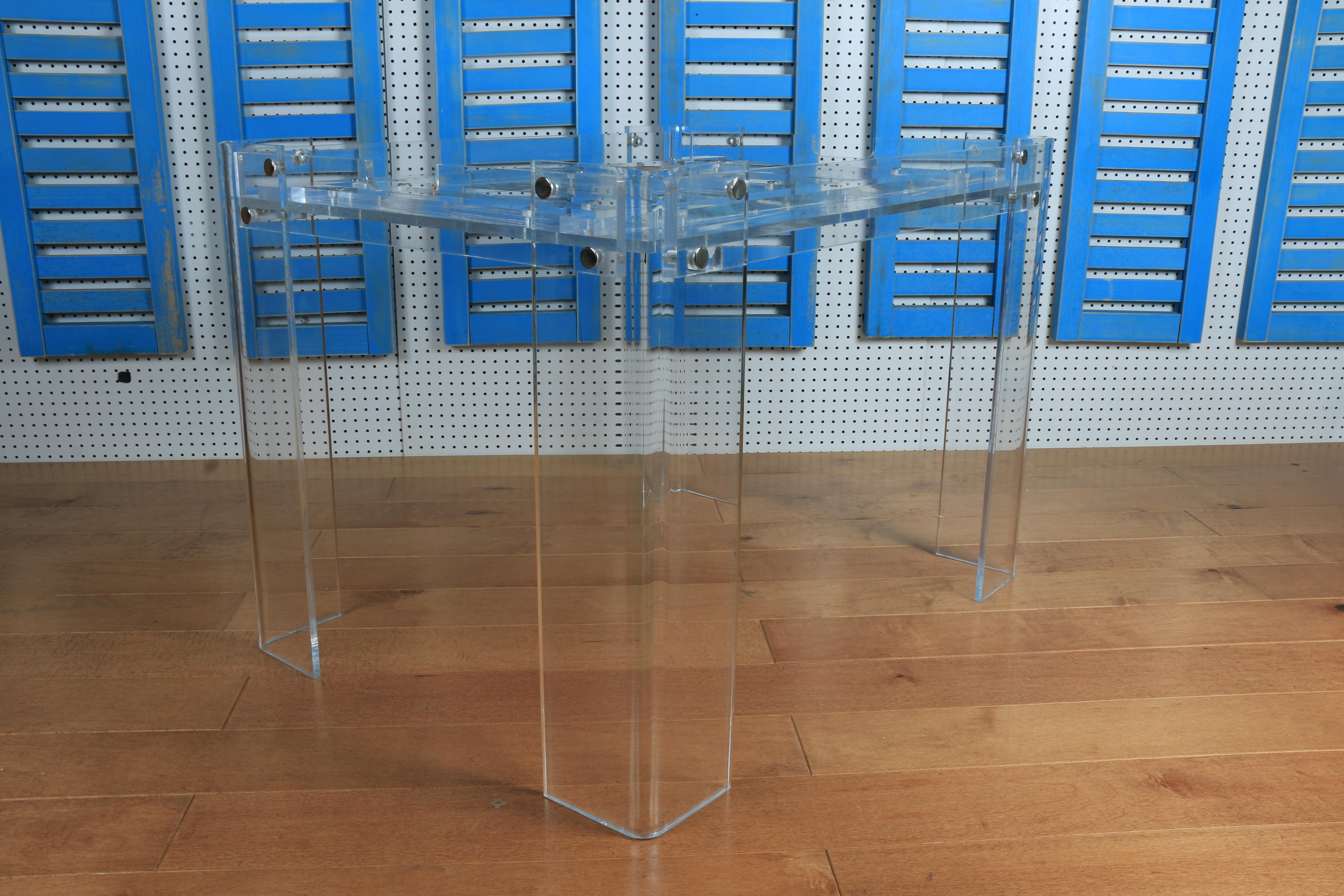American Lucite Backgammon Game Table