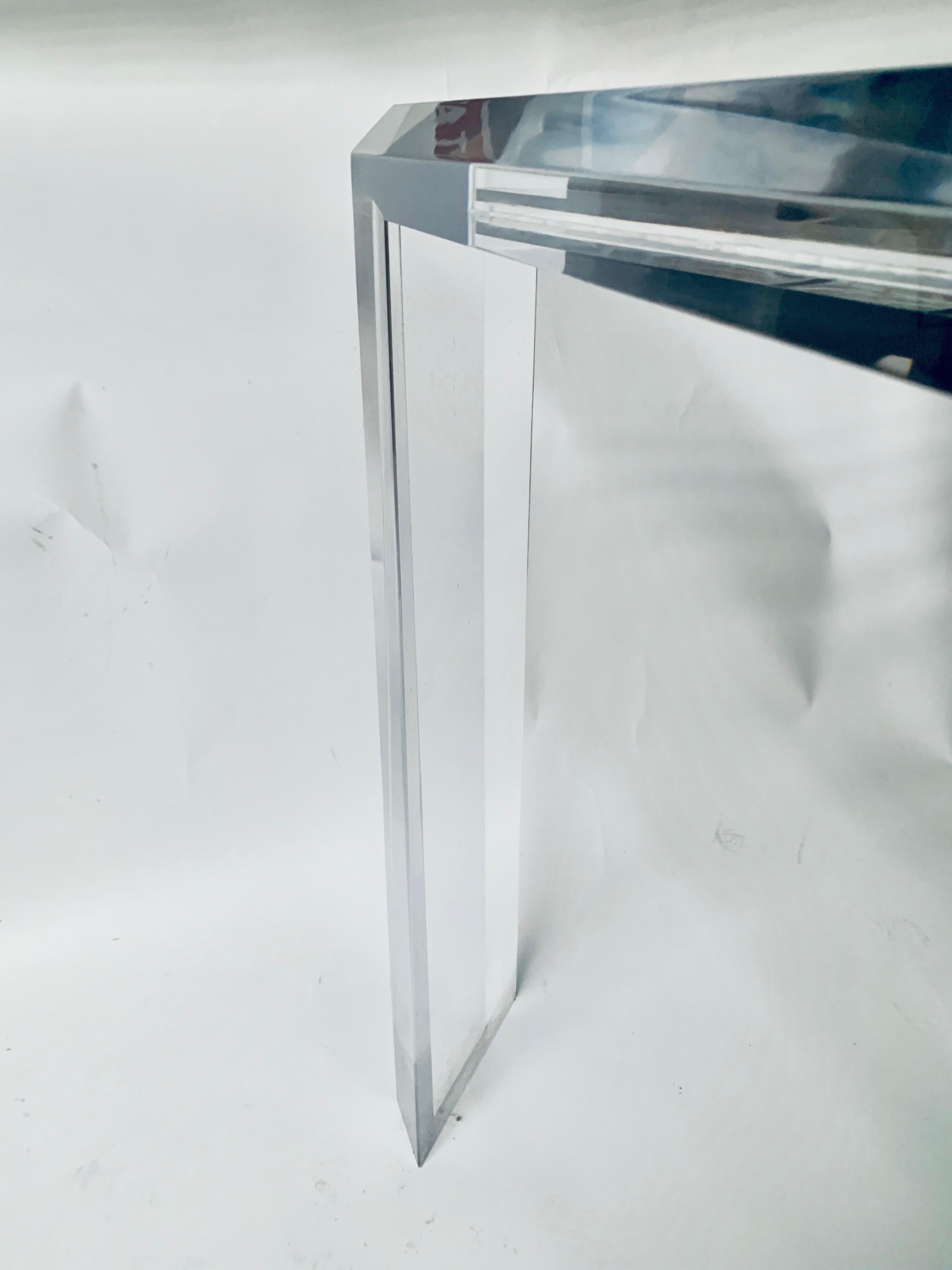 Lucite Backgammon Table with Glass Cover 7