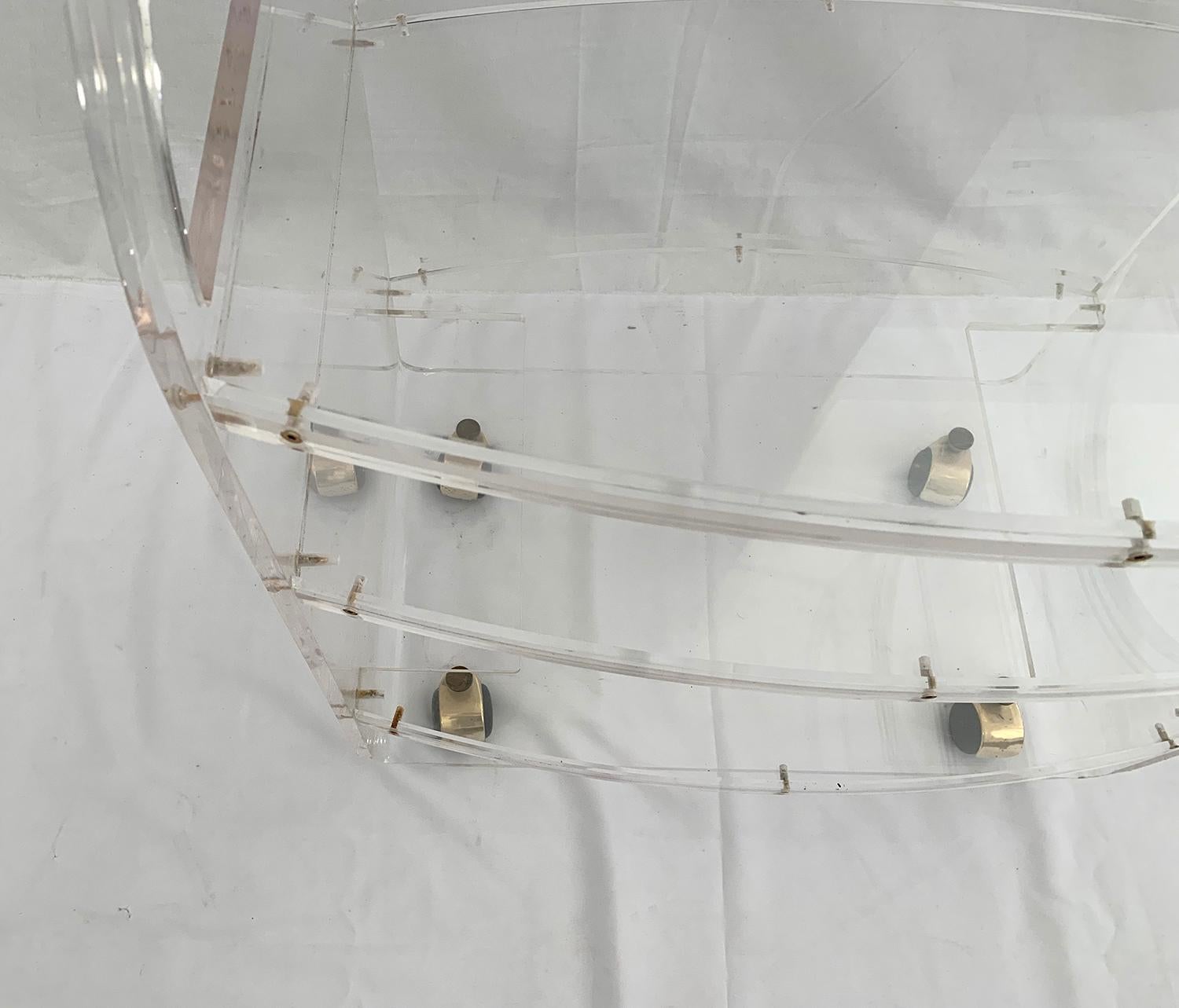 Mid-Century Modern Lucite Bar Cart For Sale