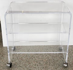 Lucite Bar Cart Style of Hollis Jones
