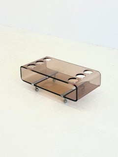 Lucite bar trolley by Michel Dumas for Roche Bobois