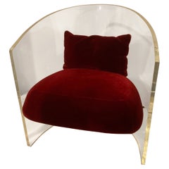 Sedia Lucite Barrel di Pace