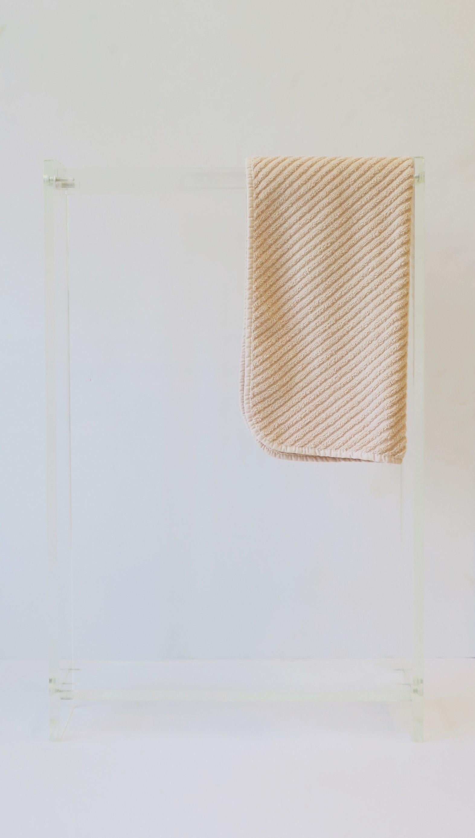 Lucite Bathroom Towel Rack Stand 1
