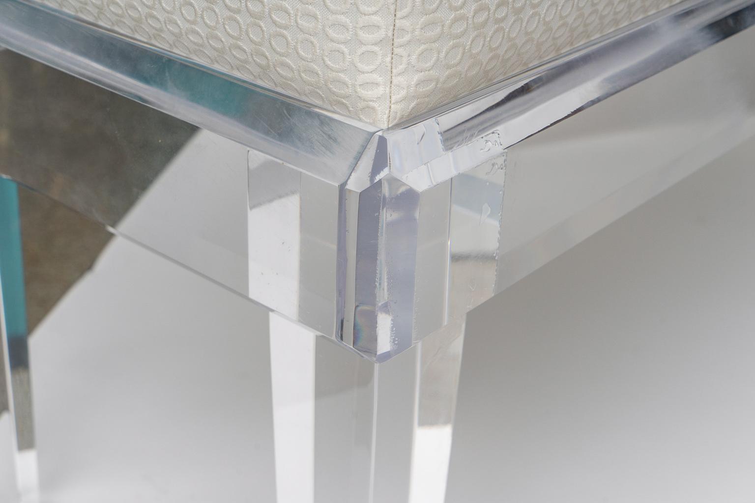 Polished Lucite Bench
