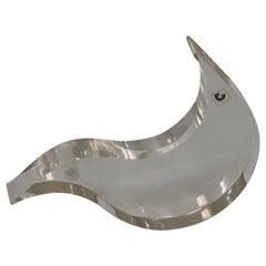 Sculpture d'oiseau en Lucite de Silvio Russo pour Guzzini 1970, Italie
