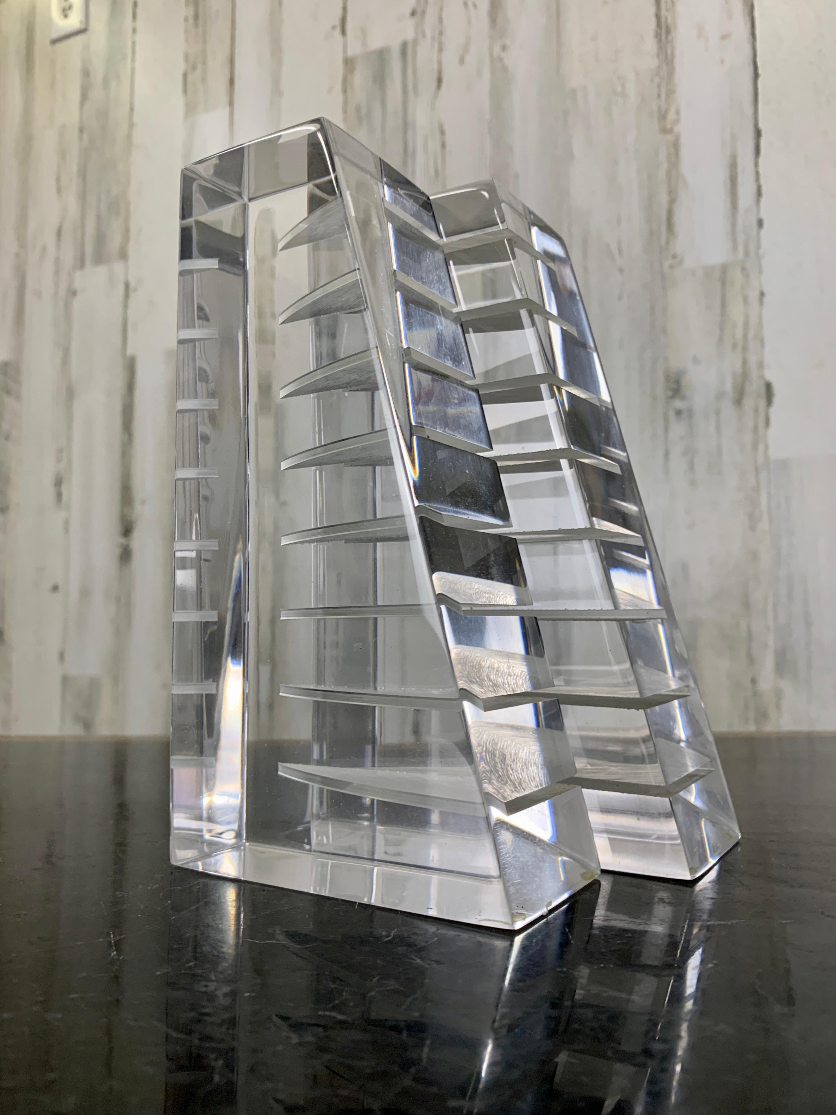 North American Lucite Bookends by Herb Ritts for Astrolite