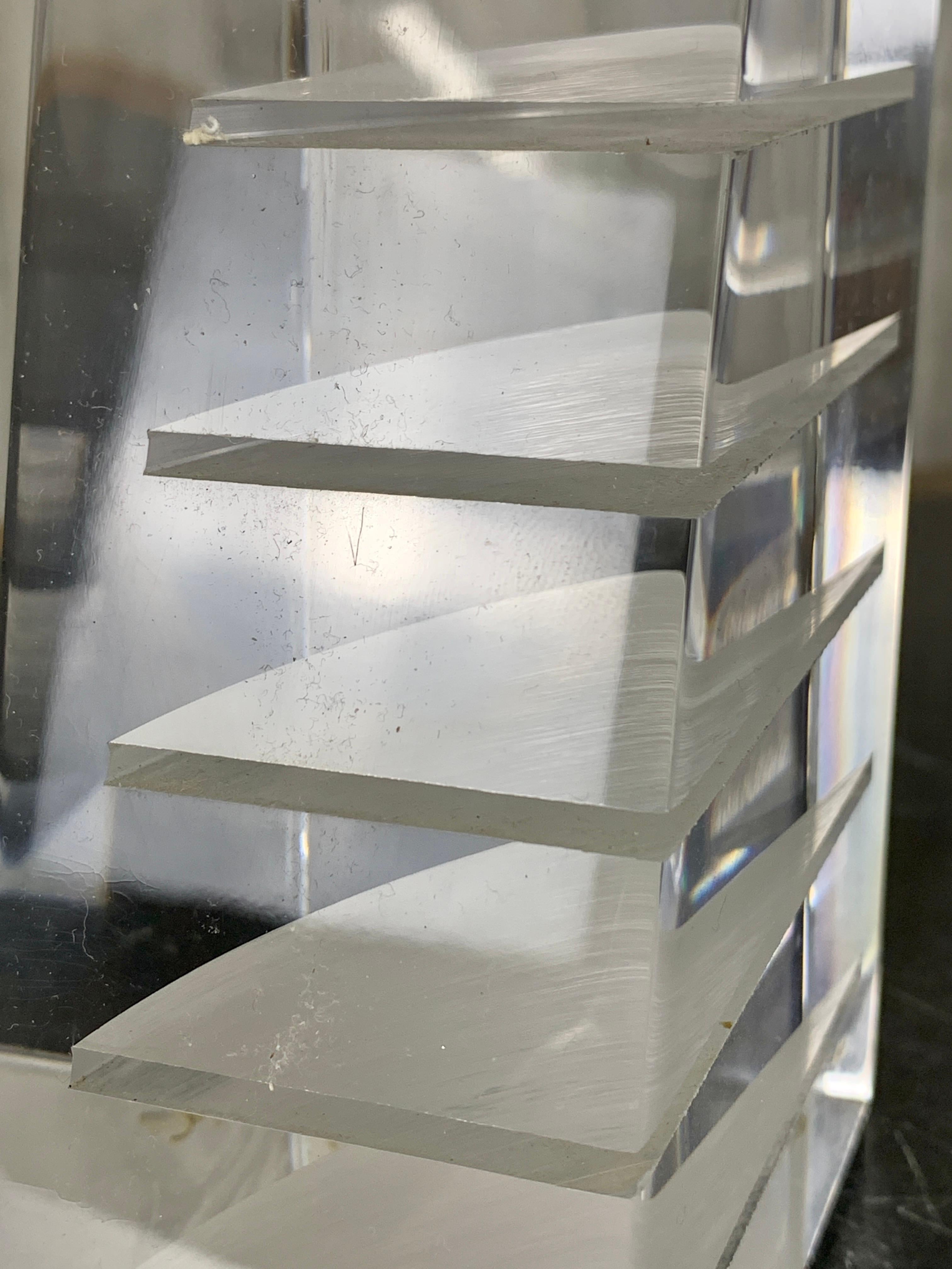Acrylic Lucite Bookends by Herb Ritts for Astrolite