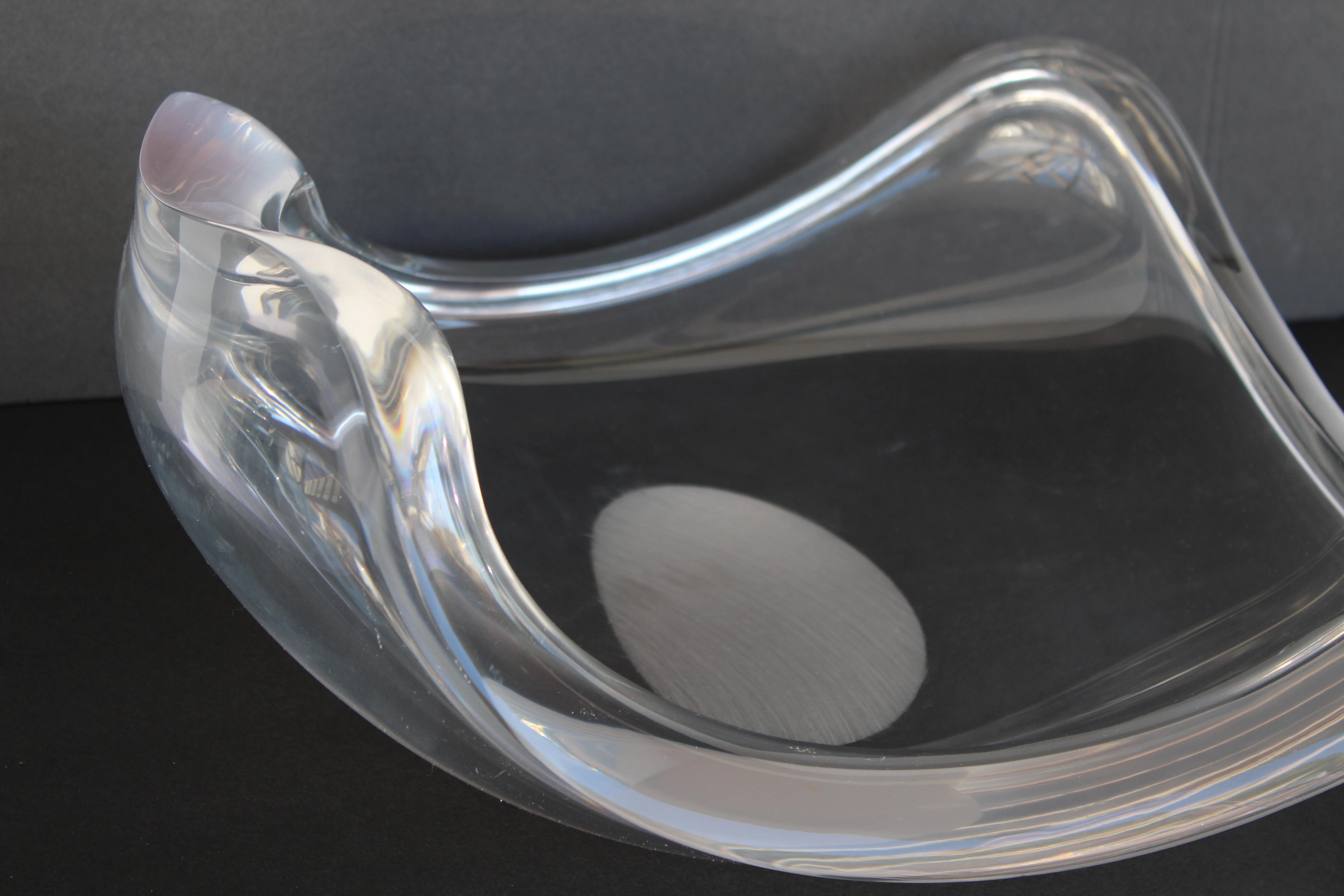 Lucite bowl by Astrolite Products for the Ritts Company, Los Angeles, CA. Bowl measures 17