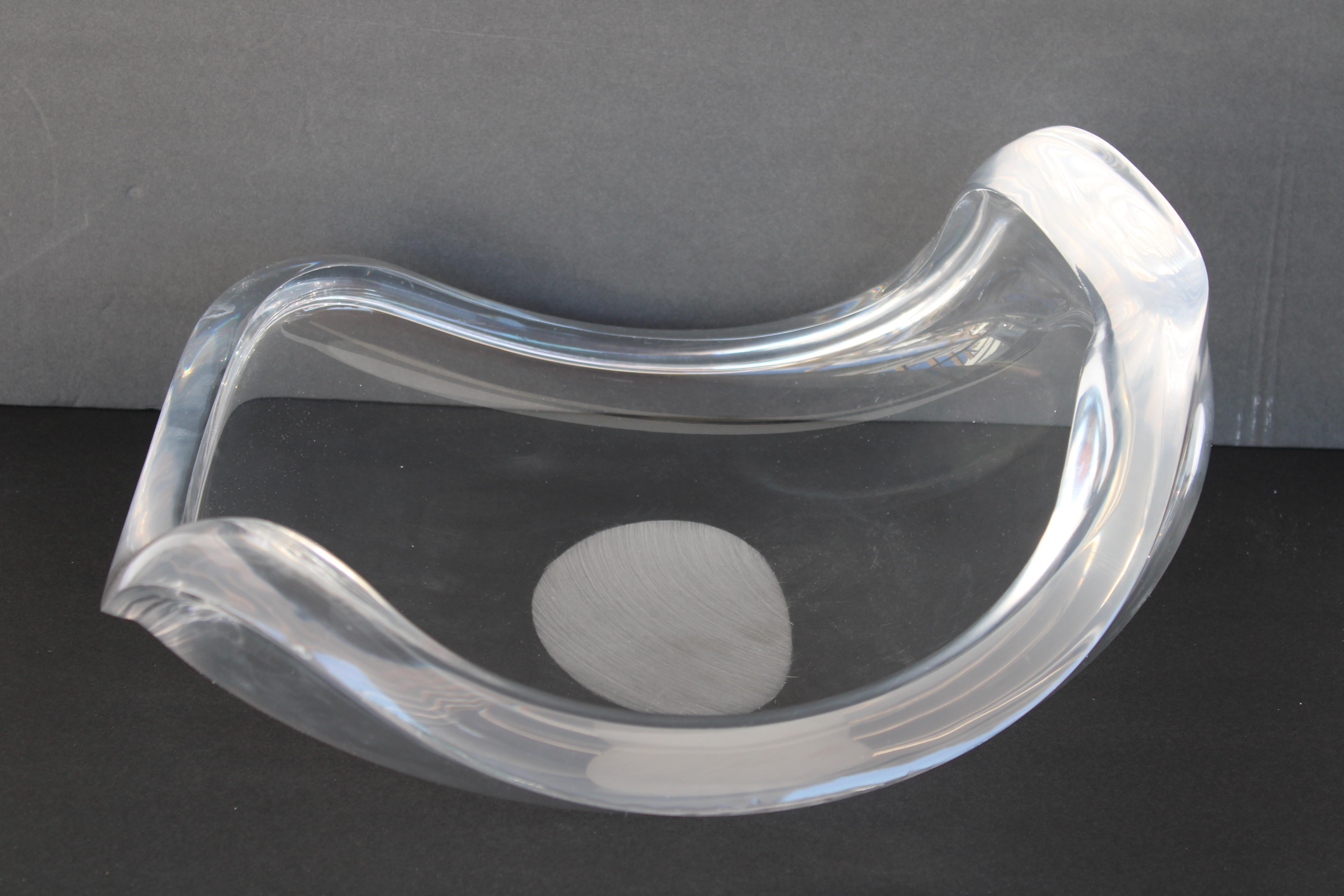 Late 20th Century Lucite Bowl by Astrolite Products for the Ritts Company, Los Angeles, CA For Sale