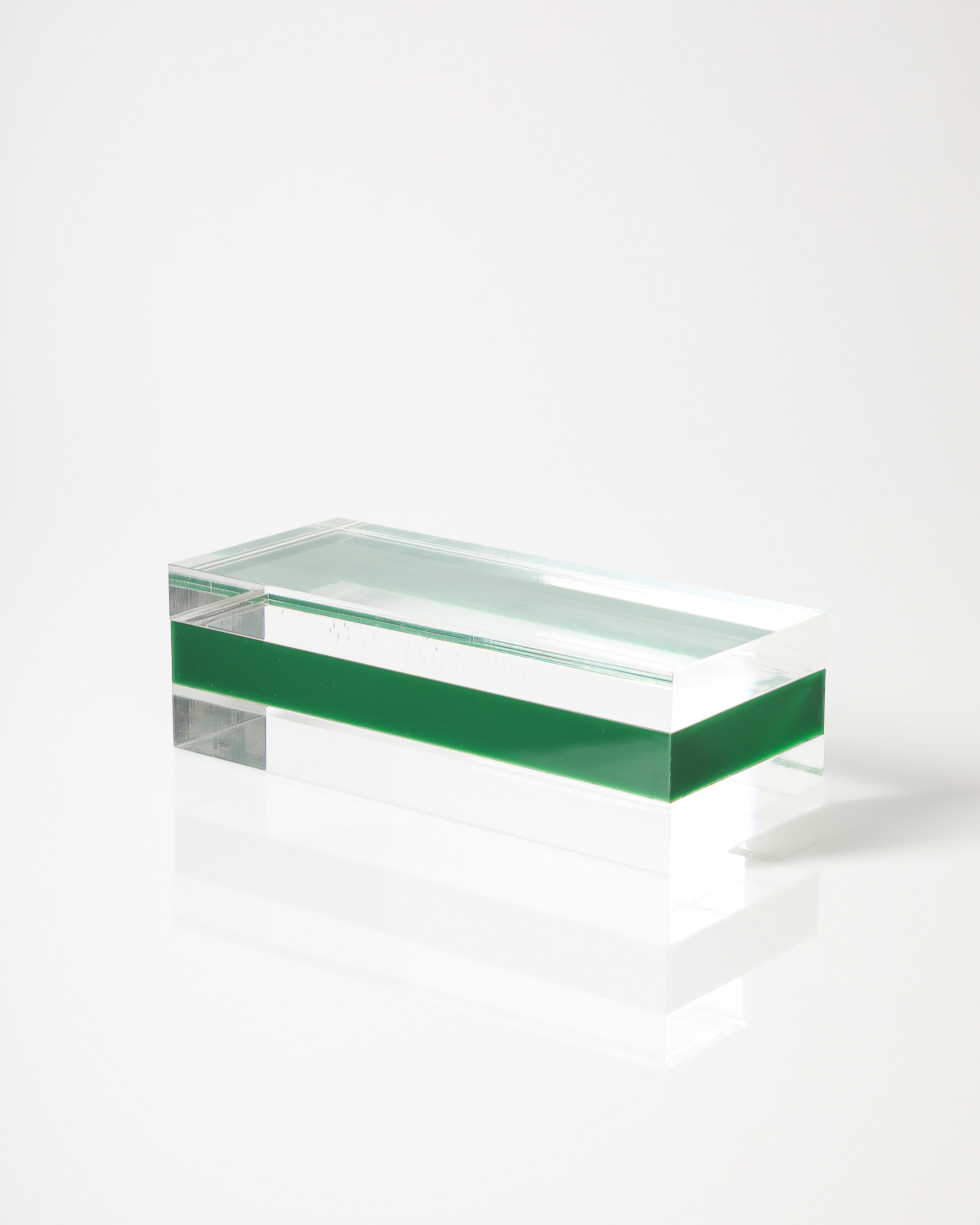 Italian Lucite Box by Alessandro Albrizzi, Italy, c. 1970 For Sale