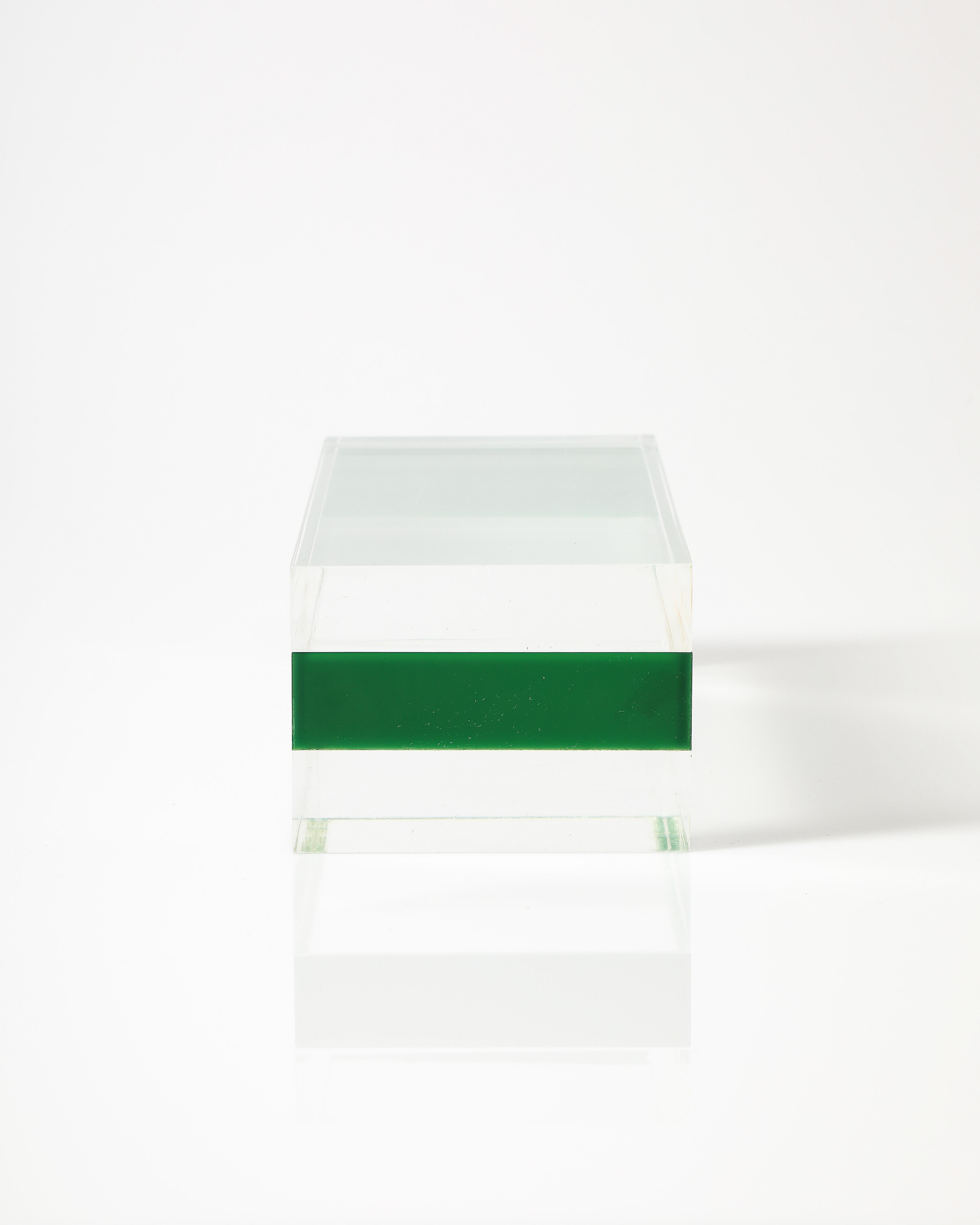 Late 20th Century Lucite Box by Alessandro Albrizzi, Italy, c. 1970 For Sale