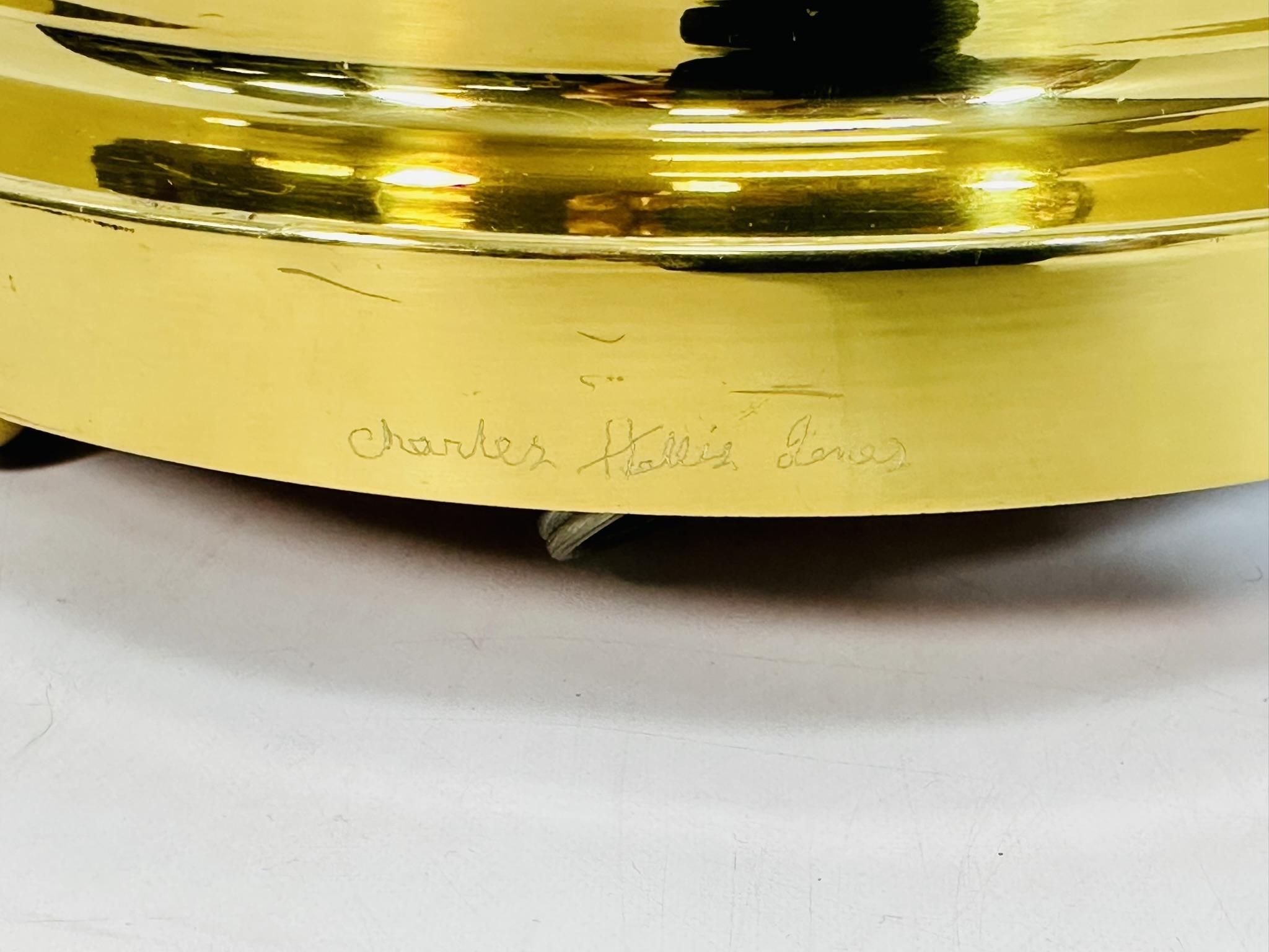 Lampada da terra in lucite e ottone di Charles Hollis Jones, firmata. in vendita 3