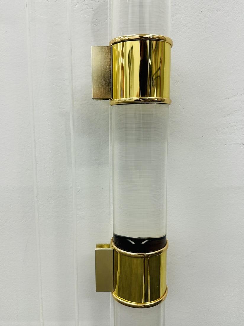 Lit Queen Size à baldaquin en lucite et laiton d'après Charles Hollis Jones en vente 3