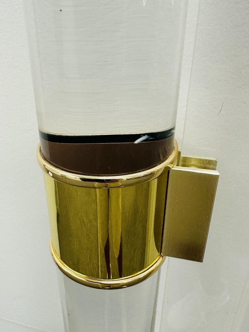 Lit Queen Size à baldaquin en lucite et laiton d'après Charles Hollis Jones en vente 4