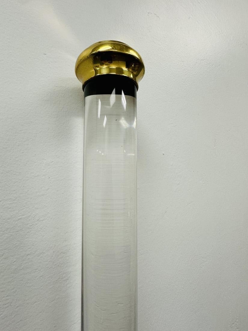 Lit Queen Size à baldaquin en lucite et laiton d'après Charles Hollis Jones en vente 5