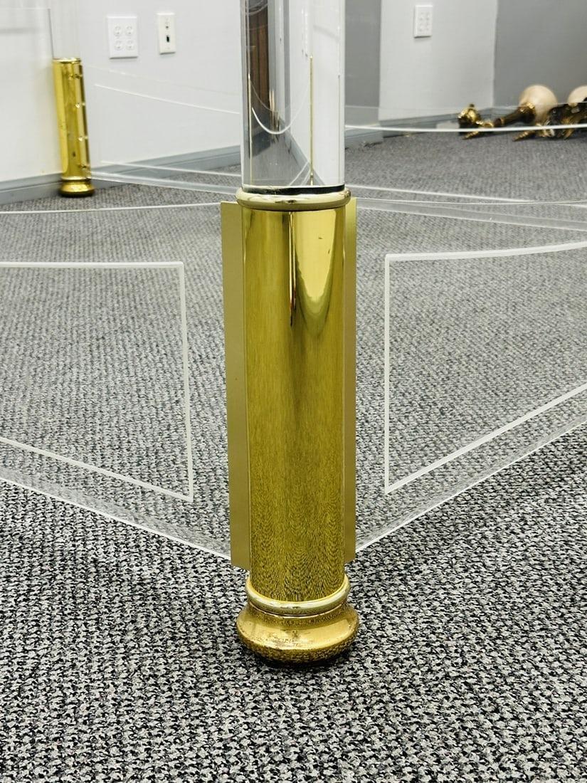 Lit Queen Size à baldaquin en lucite et laiton d'après Charles Hollis Jones en vente 6