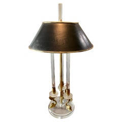 Lucite & Brass Koi Lamp