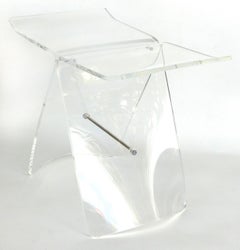 Tabouret papillon en Lucite d'après le tabouret original en bois de Bentwood de Sori Yanagi