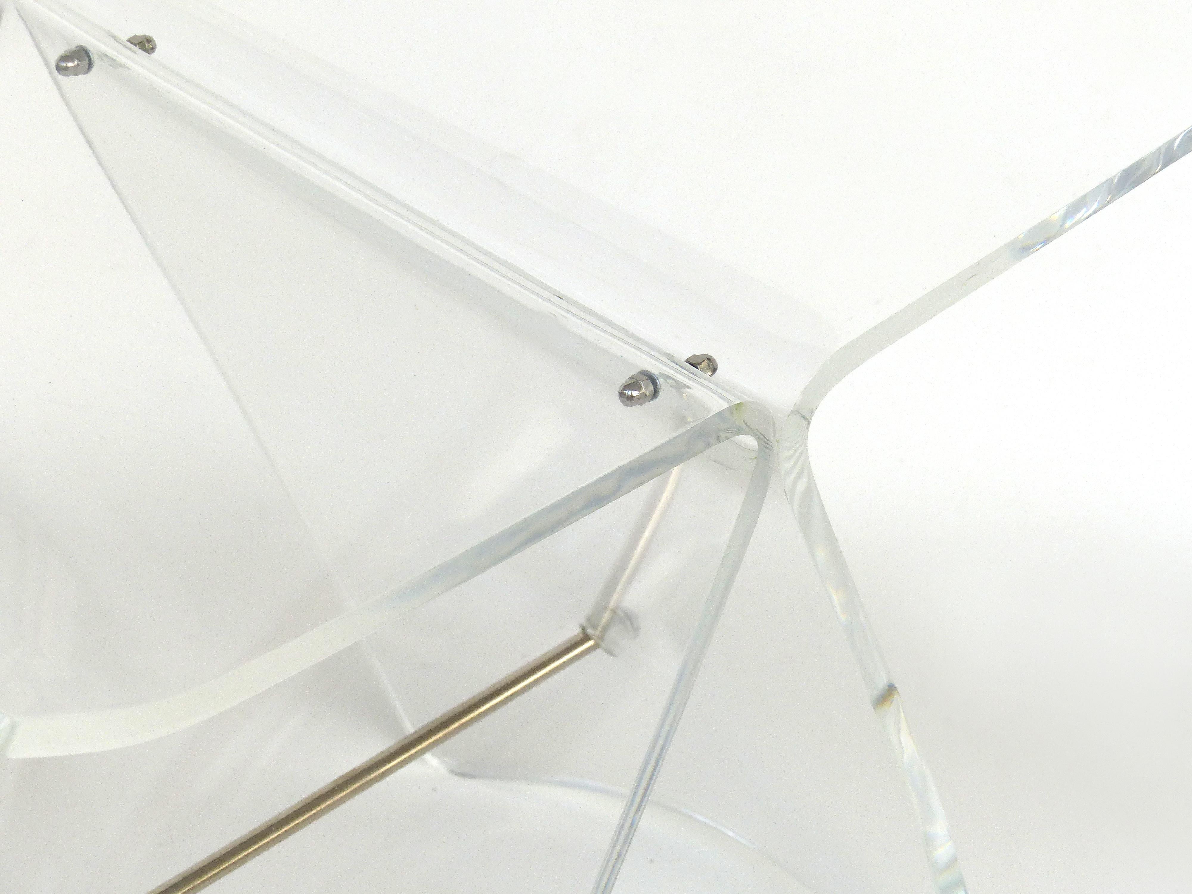 American Lucite Butterfly Stool after Original by Sori Yanagi in Bentwood