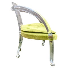 Sedia in lucite in stile Charles Hollis Jones, prodotta da Hill Manuf., da restaurare