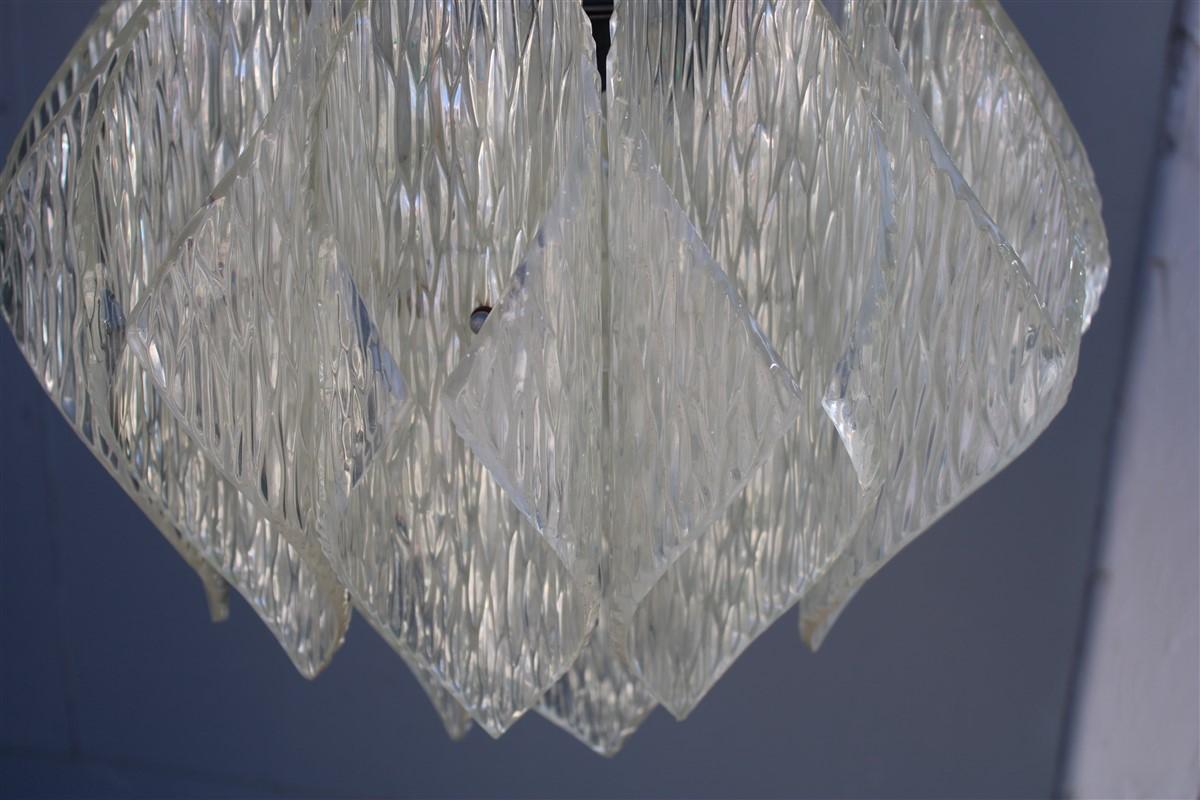 Lucite chandelier with illuminated rods, Italy 1970s Flower For Sale 2