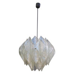 Lucite-Kronleuchter mit beleuchteten Stäben, Italien 1970er Jahre Blume